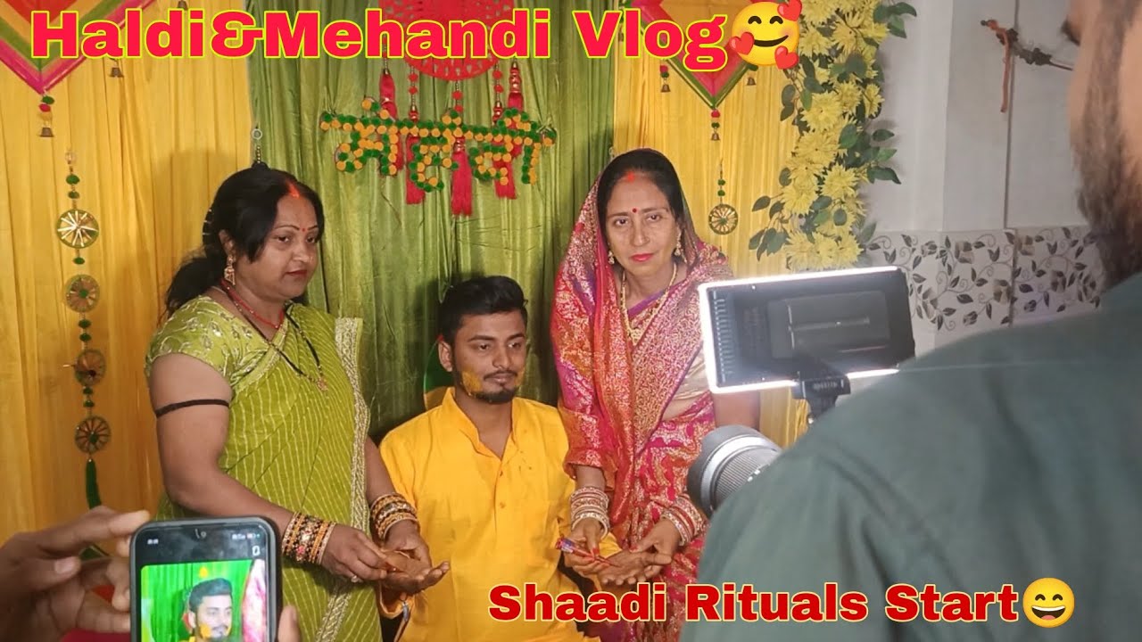 Bhaiya ki Haldi aur Mehandi Vlog 💛😍|Bhaiya ki shaadi rituals|
