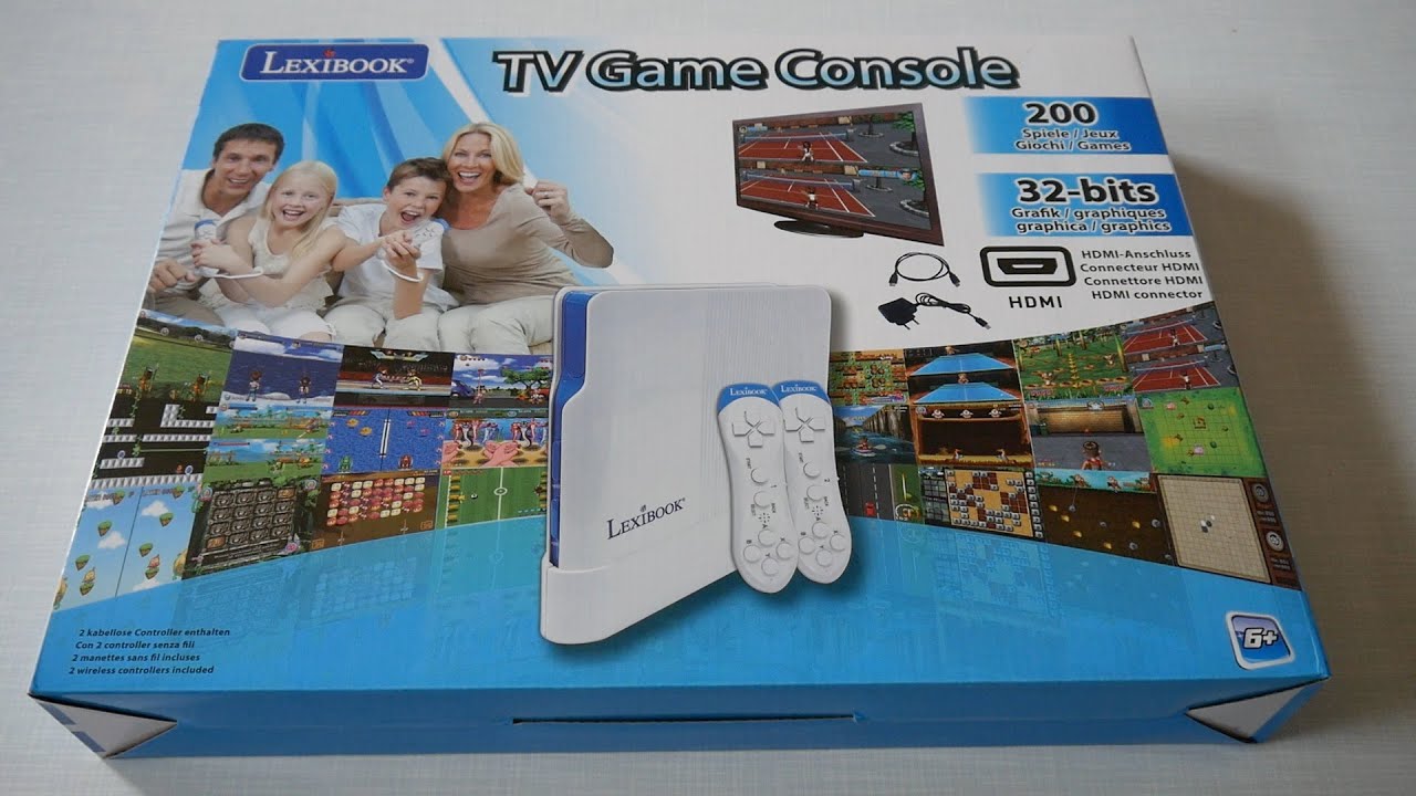 Lexibook JG7430 TV Spielekonsole, 200 Spiele,HDMI, 32-Bit, 2 Controller, 68 Euro 🎮 Unboxing Video