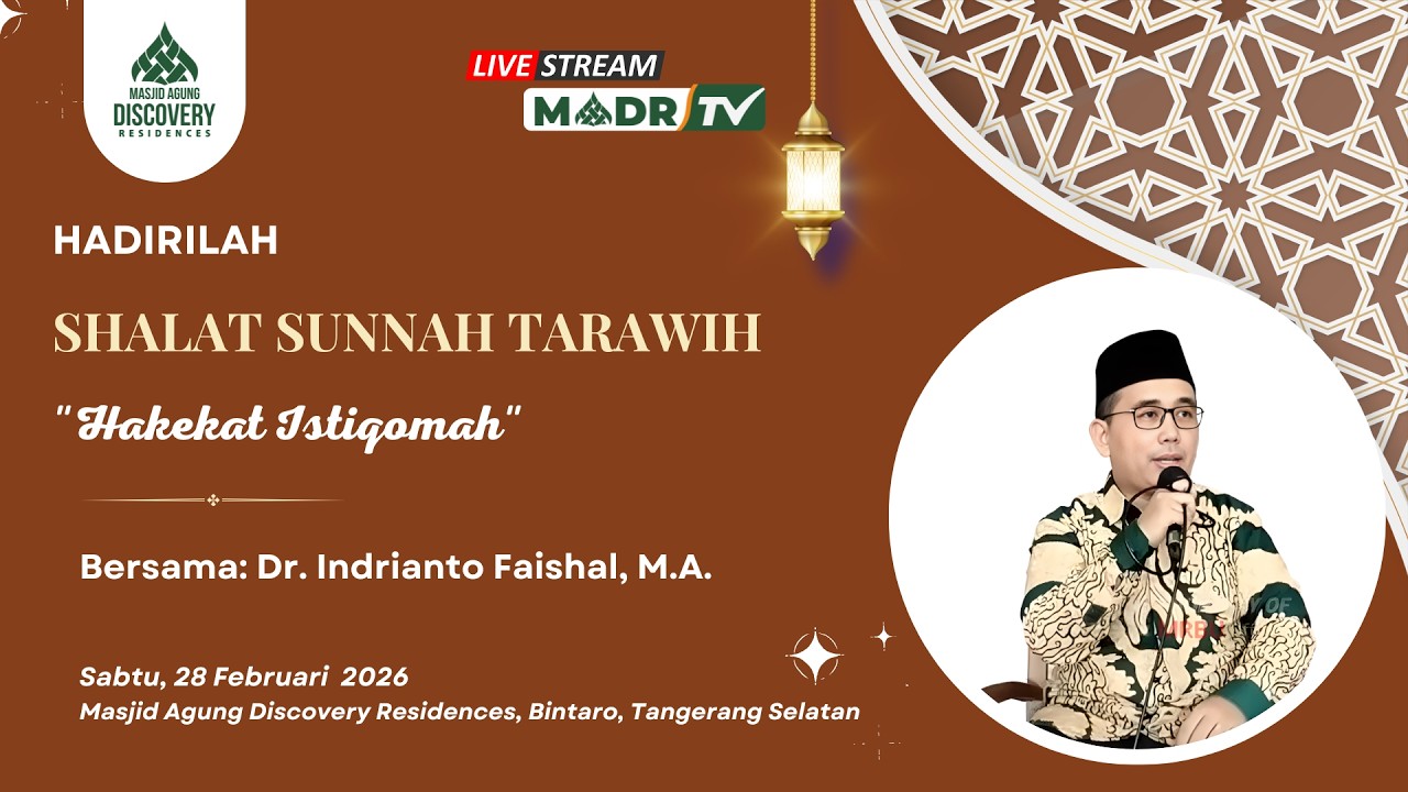 🔴SHALAT SUNNAH TARAWIH  Bersama Dr. Indrianto Faishal, M.A. I MASJID AGUNG DISCOVERY RESIDENCES