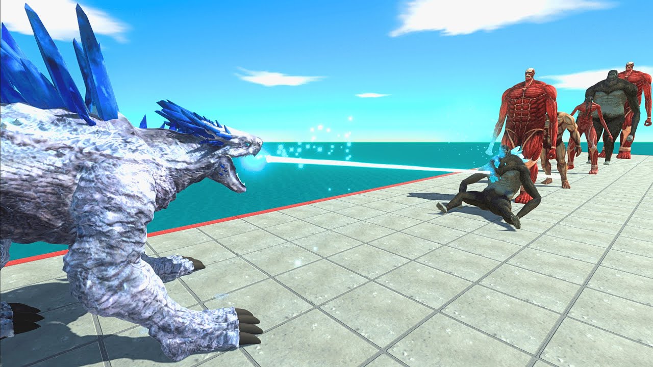 New Kaiju Monsters VS 10 Levels of Armored Titan x Beast Titan x Eren Titan x Colossal Titan - ARBS