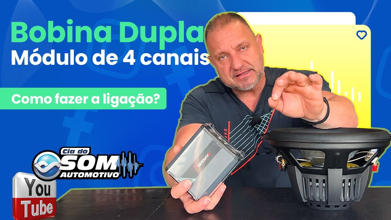 Ligação de Subwoofer Bonina Dupla em Módulo de 4 Canais #instalacao #somautomotivosc #somautomotivo
