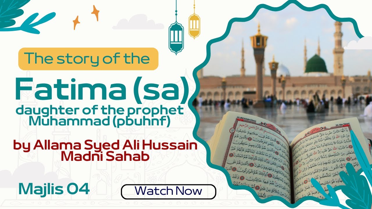 Majlis 04 Shahadat Bibi Fatima (sa) | Allama Ali Hussain Madni Sb | Karachi 2025 @AliHussainMadni