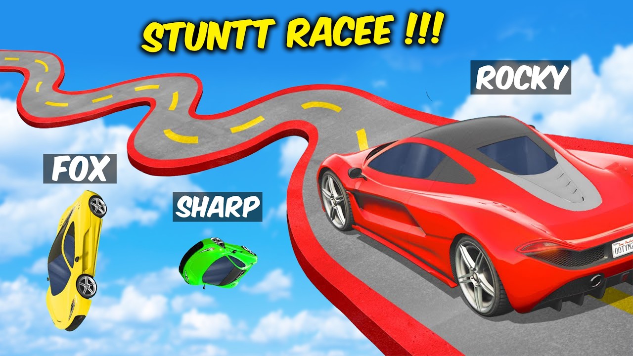 Stunt Race after longg timee!! 🥳 | Gta 5 Funny Moments - Black FOX