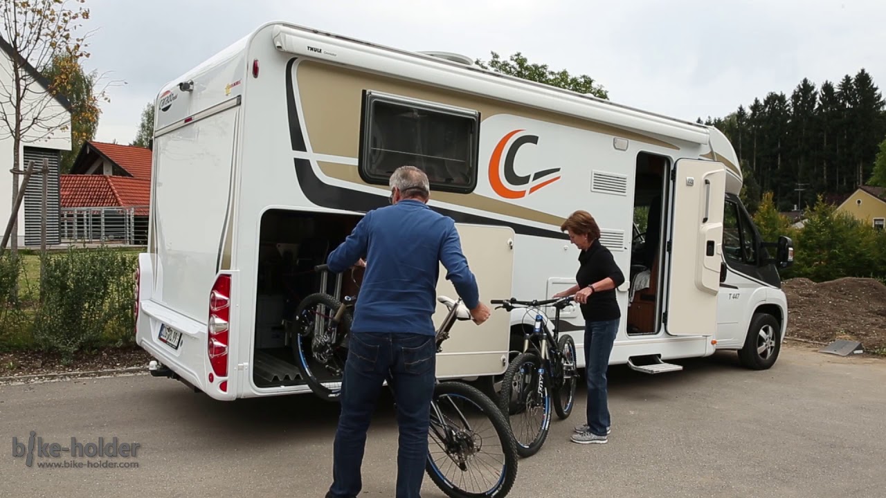 Fahrradhalter für Wohnmobil-Heckgaragen - bike-holder Fahrradhalterung