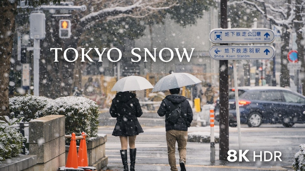 The Day Tokyo Turned White ❄️ (8K Snowfall)