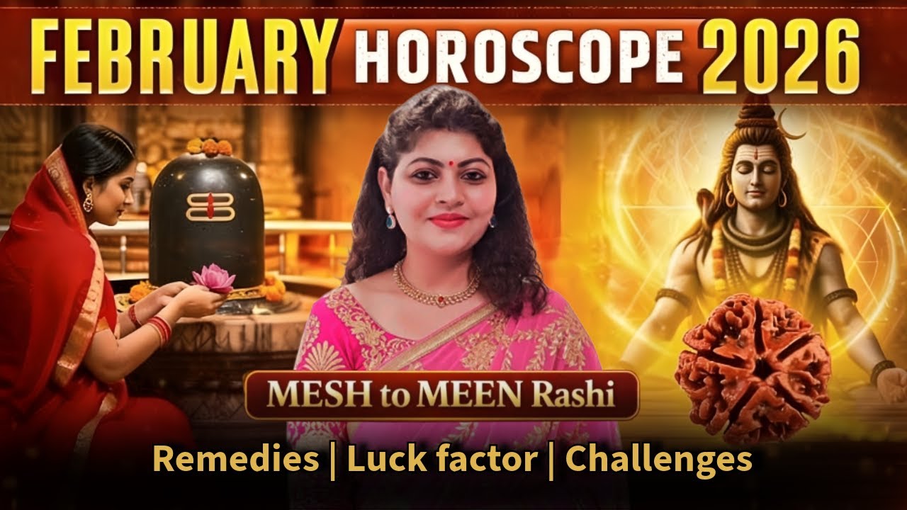 February 2026 Horoscope | सभी 12 राशियों के लिए Remedies, Luck Factor & Challenges | Vedic Astrology