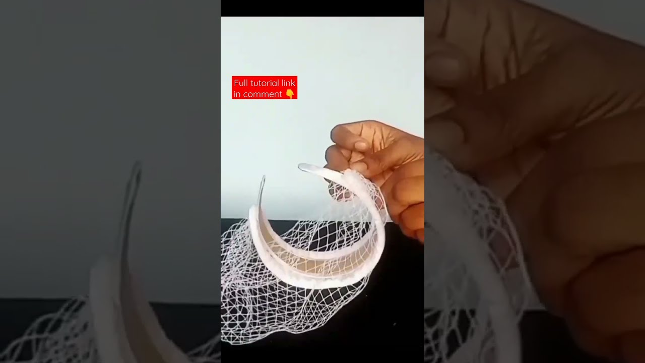 How to make bridal veil fascinator headband. #headweartutorialbynekkie #diyheadband #tutorials