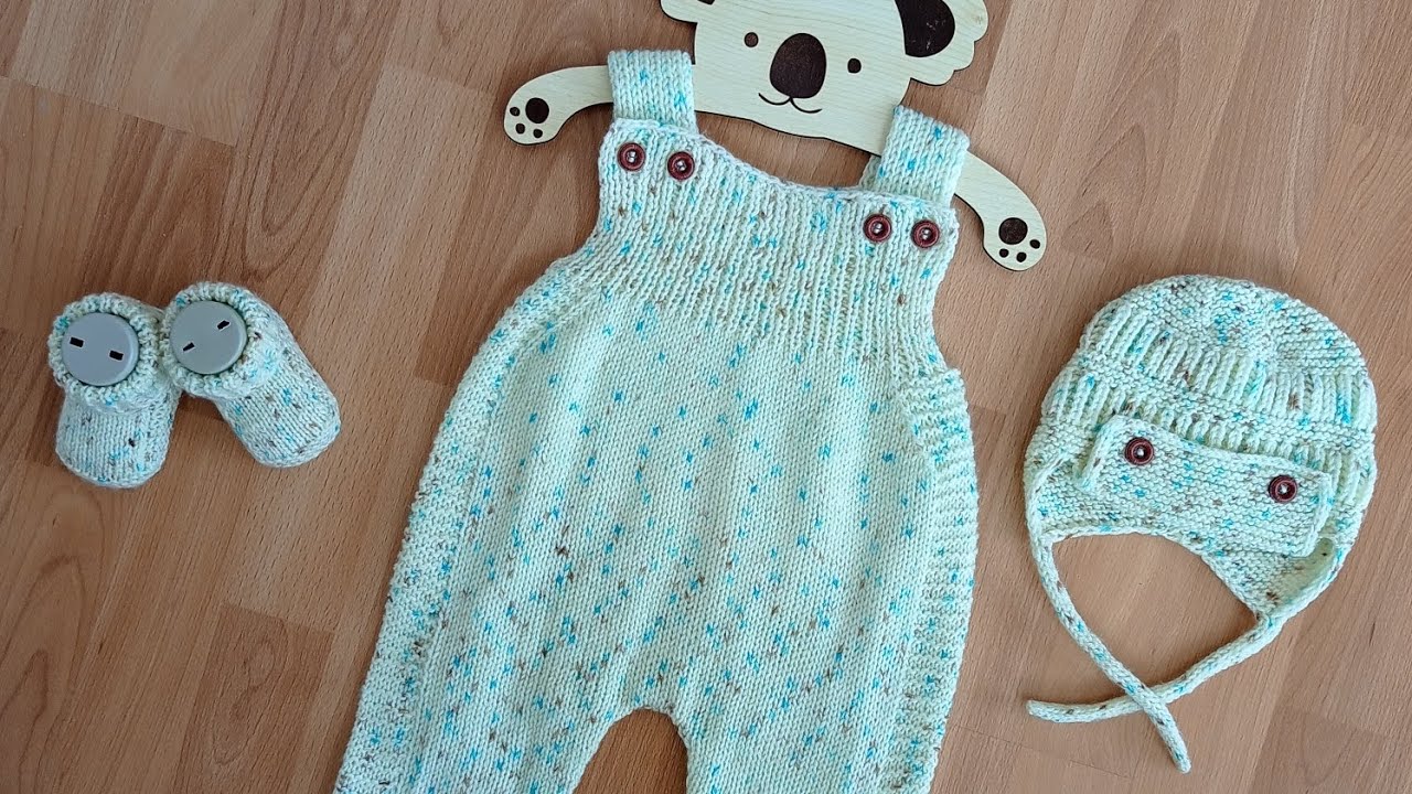 Çok kolay bebek tulumu //Şiş ile Bebek Tulumu Nasıl Örülür?  #knitting #knit Baby overalls