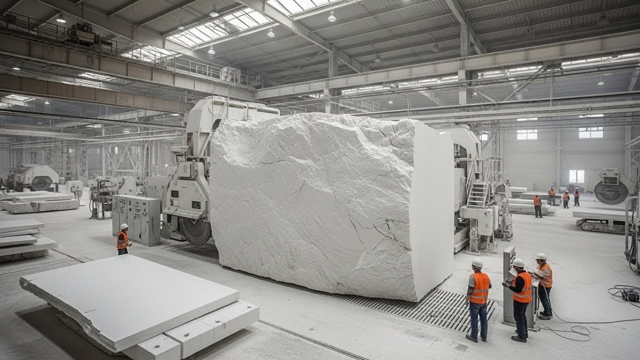 Inside a Gypsum Factory – How a Luxury Marble-Style Dining Table Is Made (Full Process)