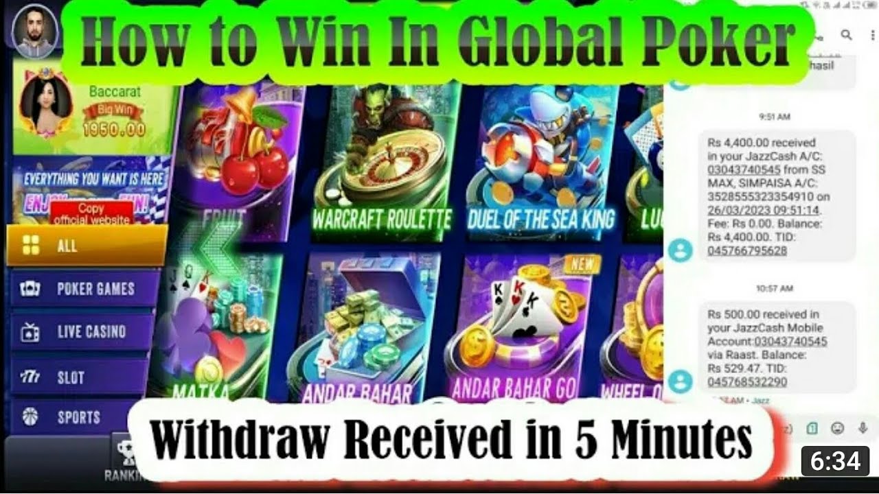 global poker new earning game