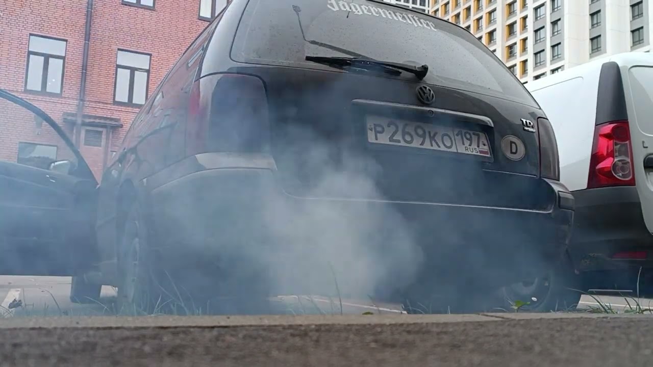 1.9 TDI Straight pipe. Cold. start.