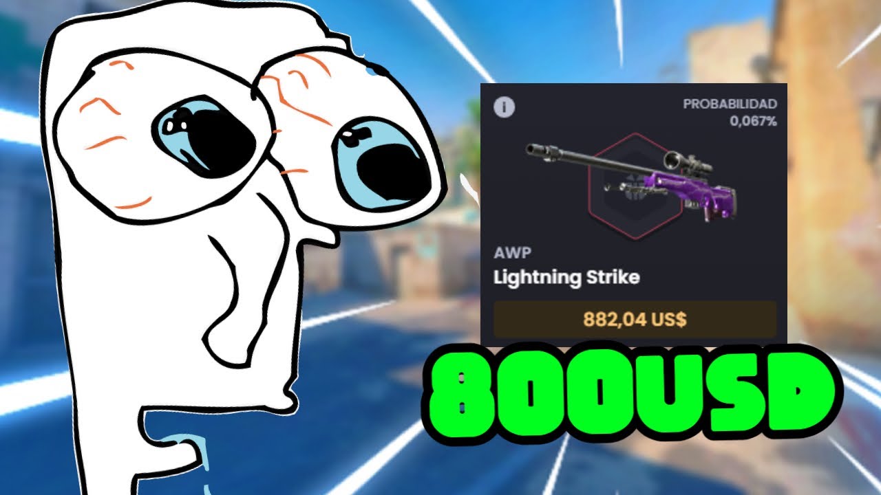 ASI GANE UNA AWP RELAMPAGO DE 800USD EN CS2