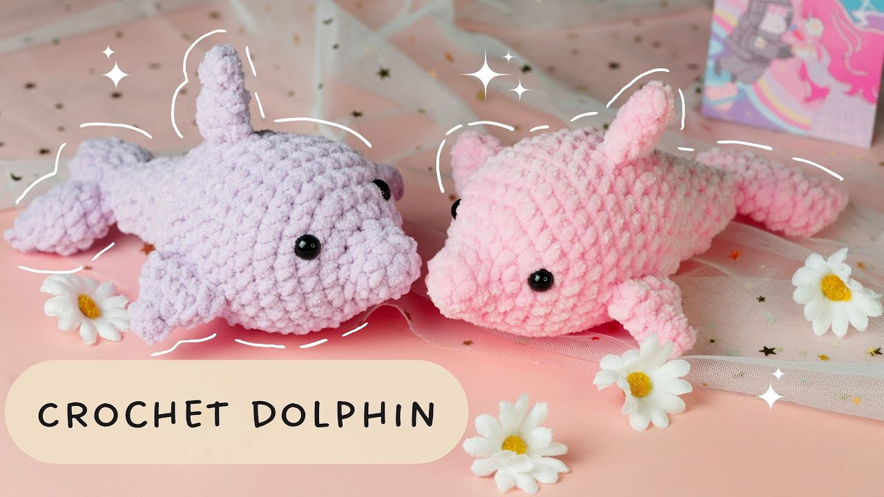 Crochet Dolphin For Beginner  😍😘 - Easy Amigurumi For Beginner - Crochet Dolphin Tutorial