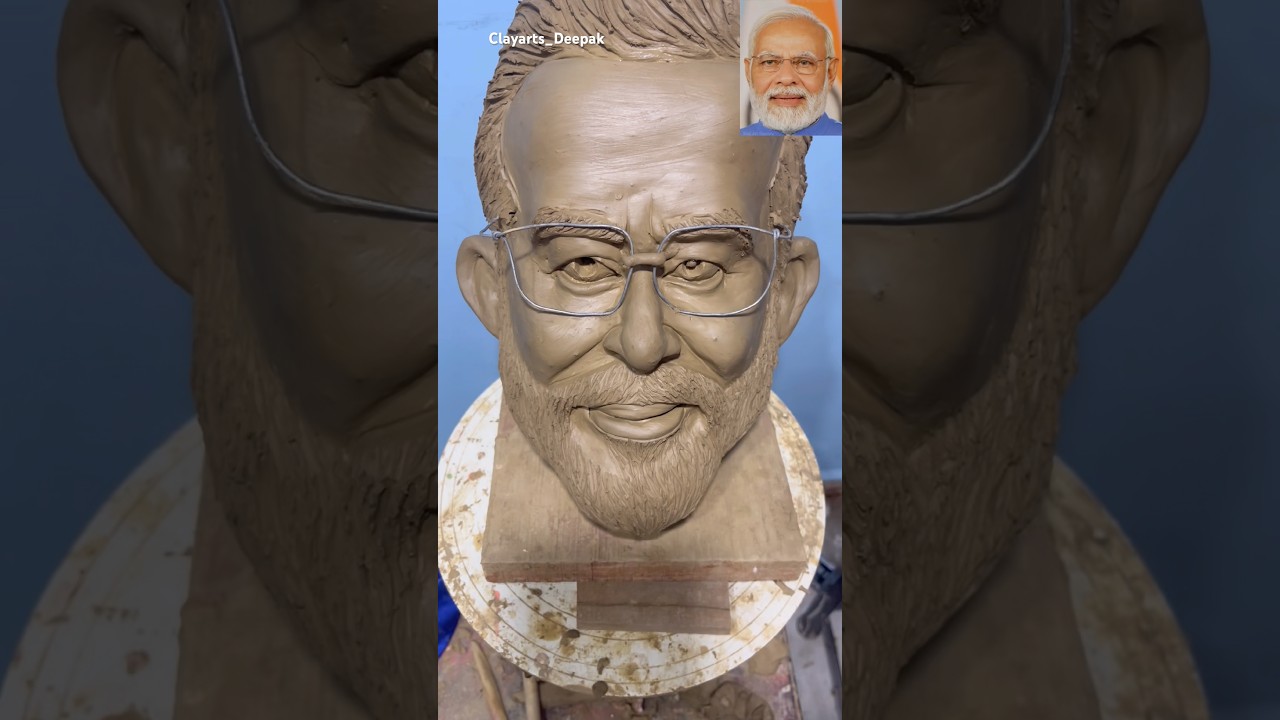 😱Sculpting Narendra Modi❤️&zwj;🔥🤩Clay #narendramodi #shorts