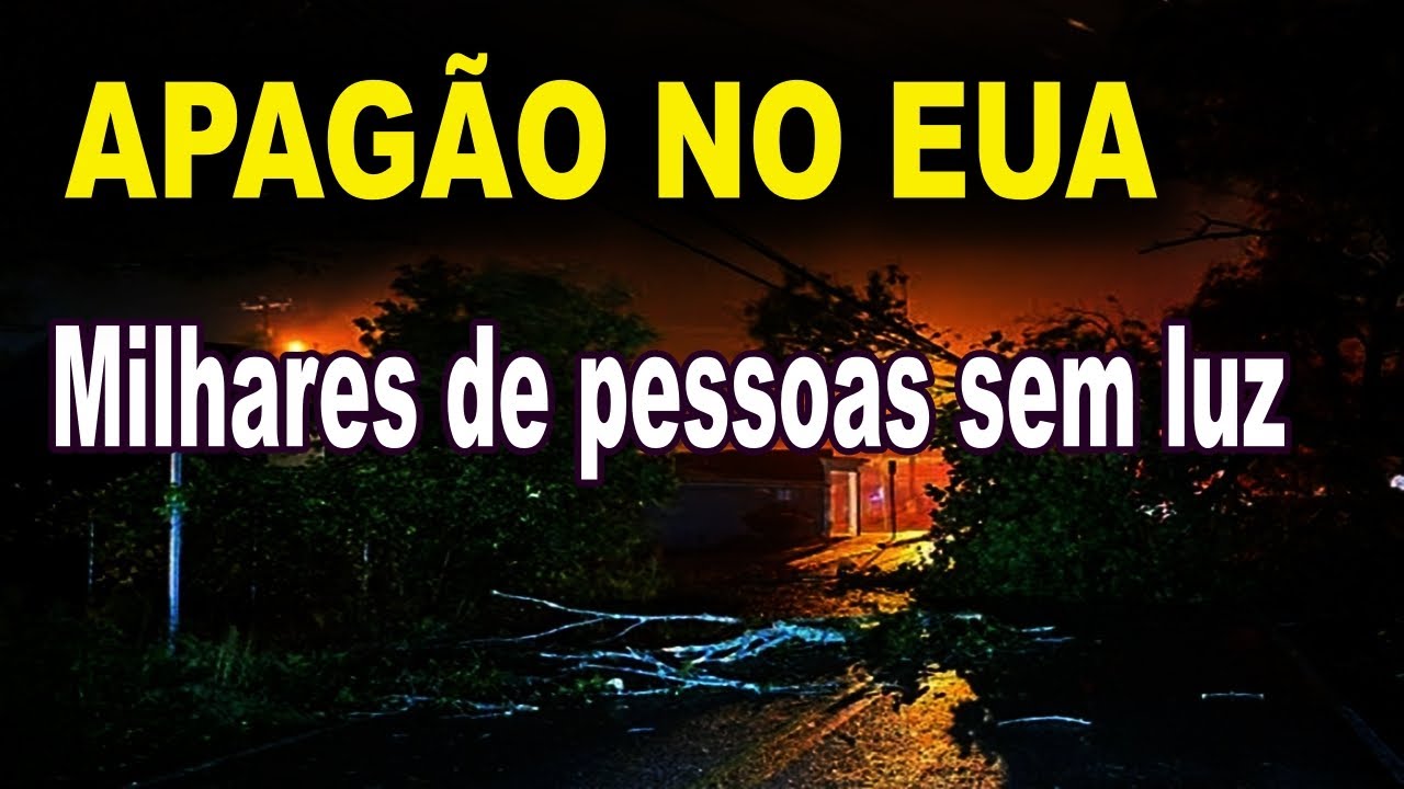 Apag&atilde;o no EUA   milhares de pessoas  sem luz!