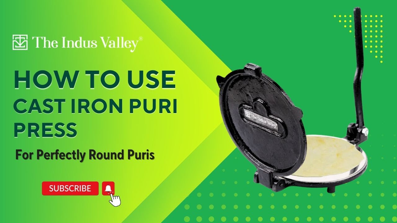 How To Use Cast Iron Puri Press | Prefect Round Puri/Roti | Puri Maker | The Indus Valley
