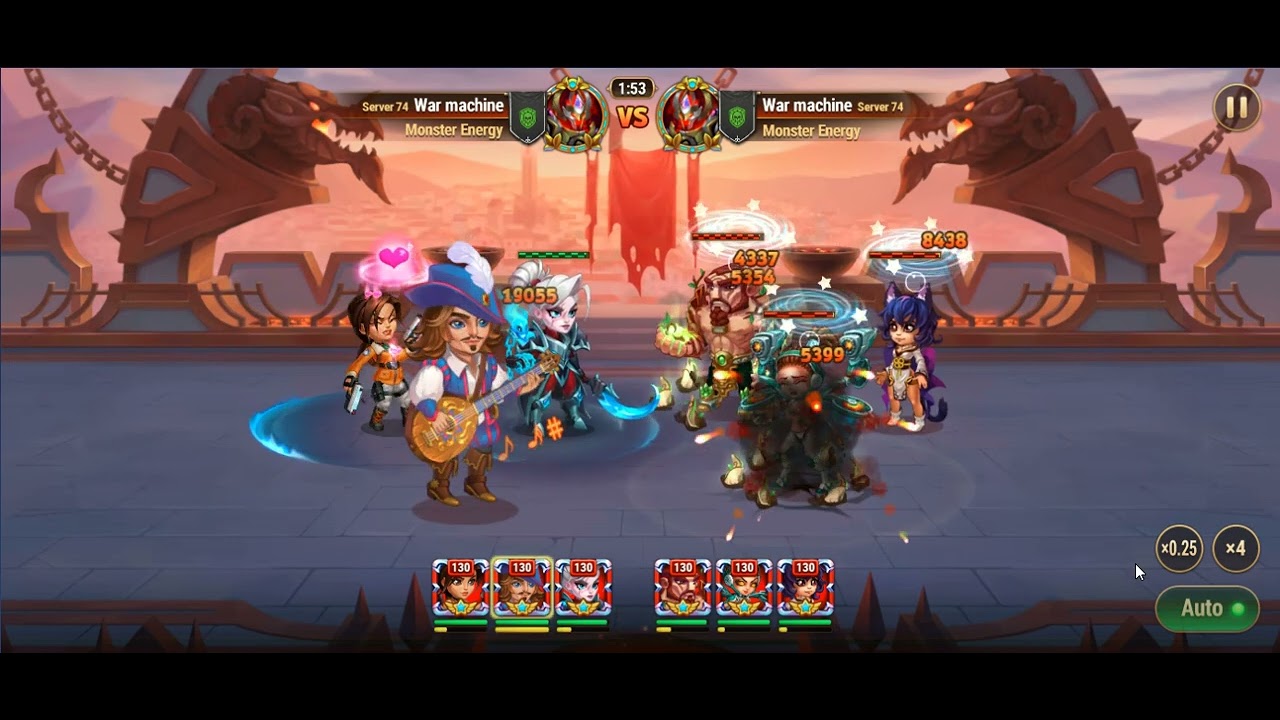 Hero wars- Helios and dorian vs critical hit chance team