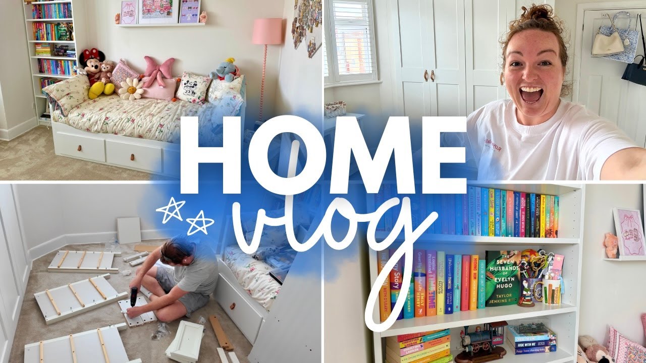 HOME VLOG! 🏡 SPARE ROOM MAKEOVER (Part 2) 🔨 new furniture, displaying collections & final touches 🛏️