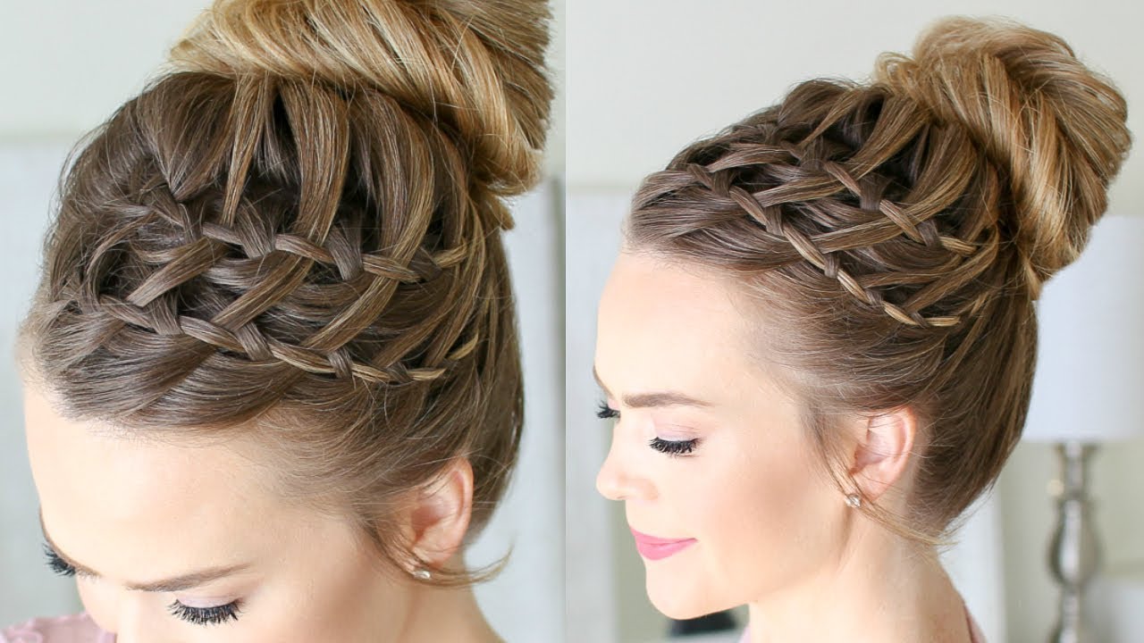 Double Waterfall Braid High Bun | Missy Sue
