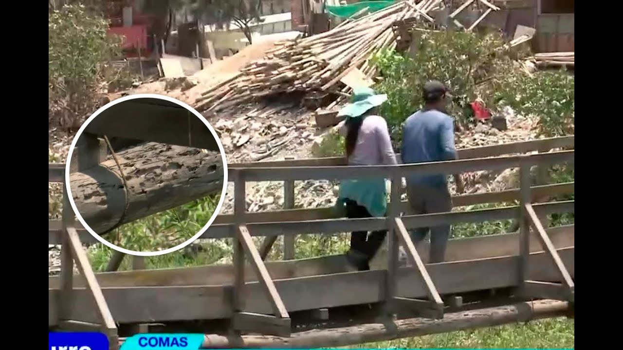 Puente peatonal es un peligro latente para vecinos de Comas y Puente Piedra