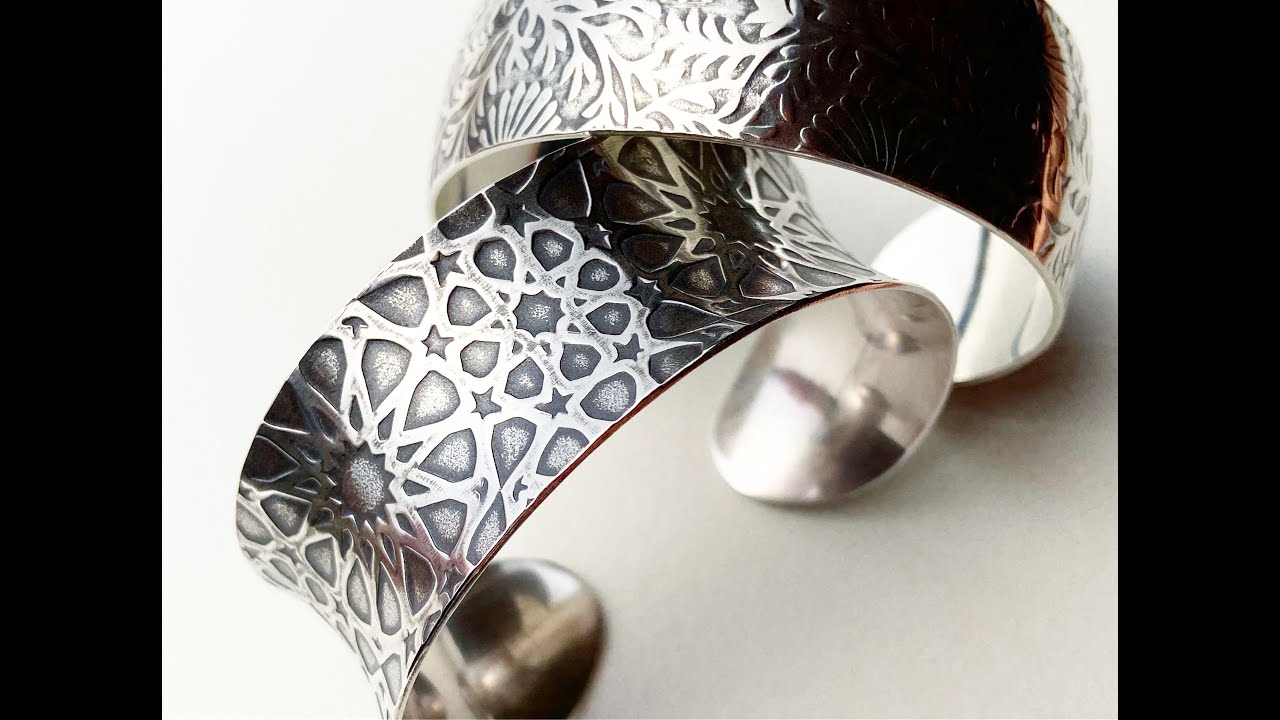 Making a Bracelet with PotterUSA hydraulic press, pattern plates and bracelet forming tools