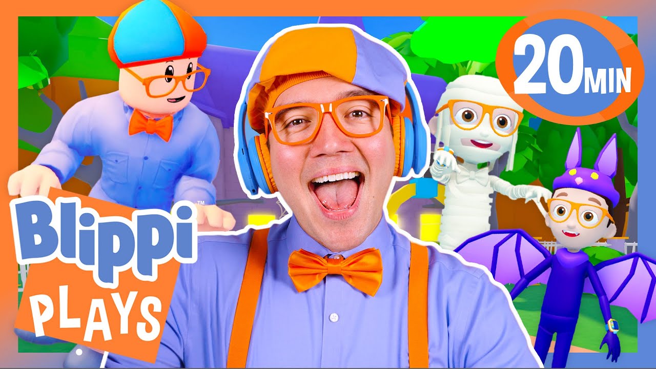 Find the Halloween Blippis CHALLENGE! 👻🦇 | BEST OF BLIPPI PLAYS | Roblox Gaming Videos for Kids