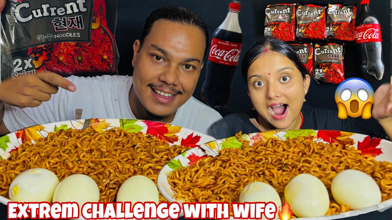 SPICY CURRENT NOODLES CHALLENGE 🥵|| BUDA BUDI CHALLENGE VIDEO 🔥||DAY 16||