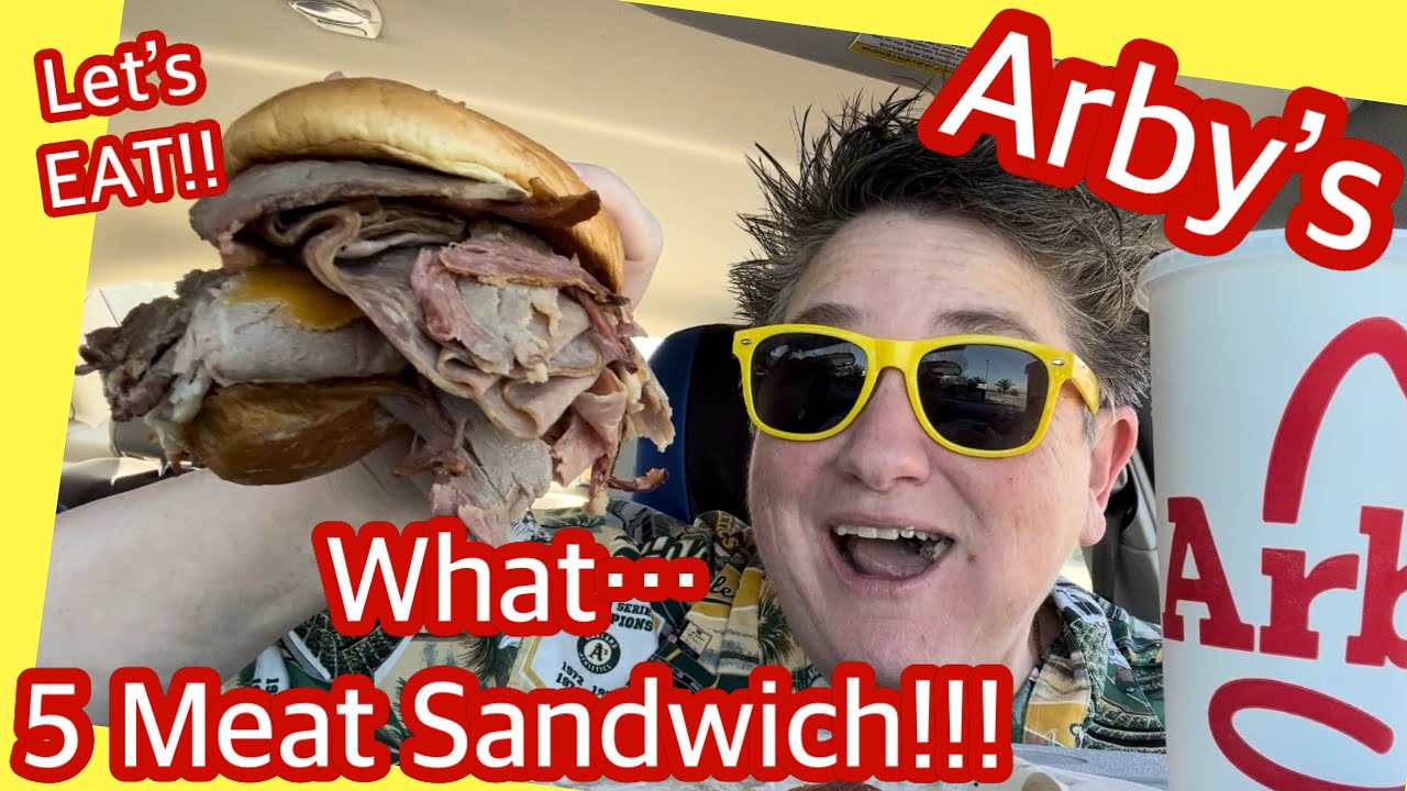 ARBY’S HAS THE MEAT LETS EAT! Biggest sandwich! #foodie #eating #mukbang #lunch #fun @arbys