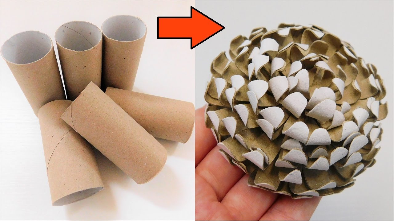 Super Easy Toilet Paper Roll Flower / Paper Spider Mum Tutorial / Recycled Home Decor DIY
