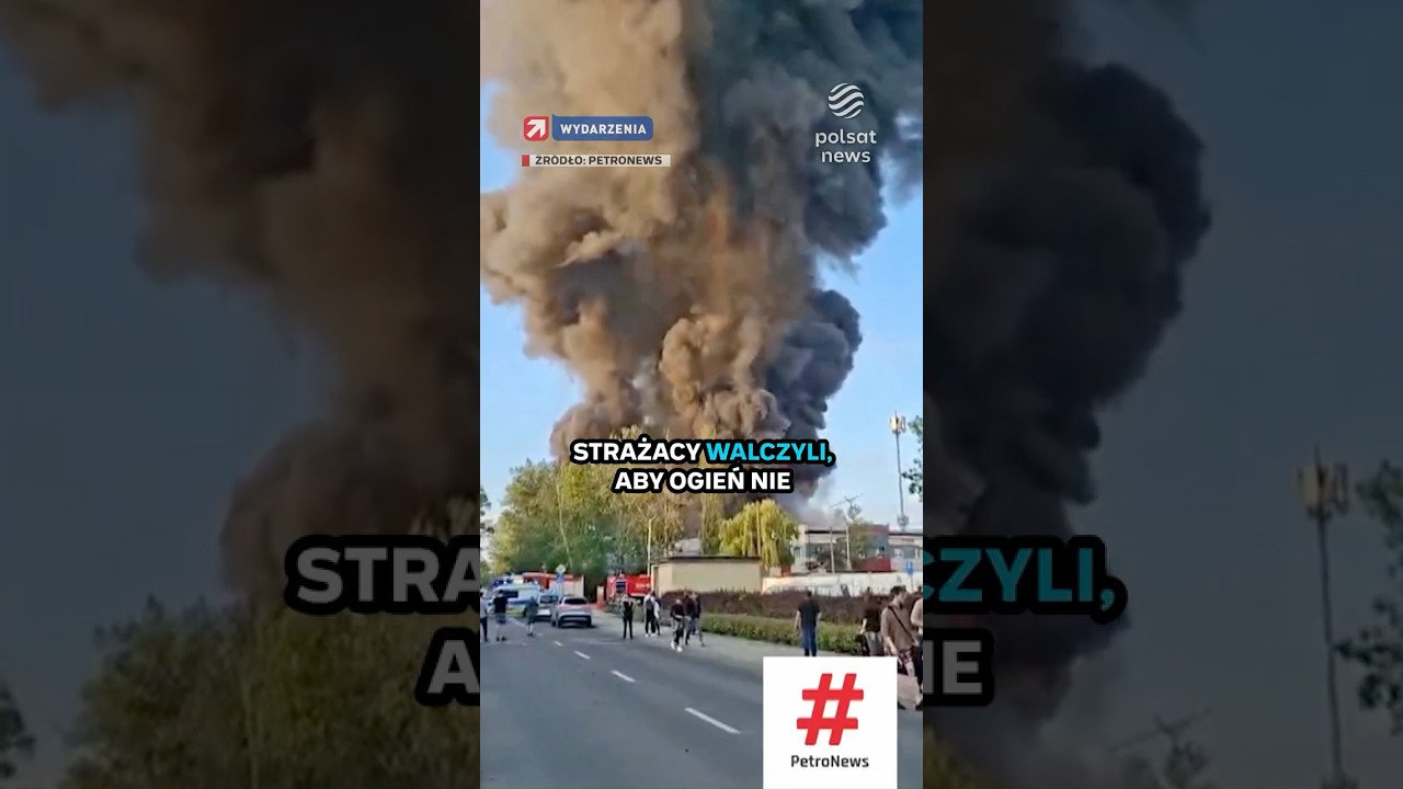 Ogromny pożar w Płocku. Słup czarnego dymu nad miastem