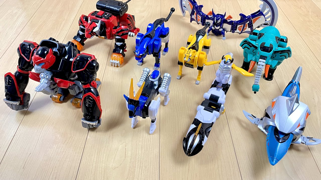 【Power Rangers Jungle Fury】🦍🐧🐐自走ゴリラ⁉︎ゲキレンジャーのゲキファイヤーで遊んでみた