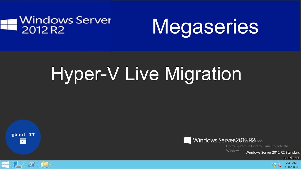 Hyper-V Live Migration with Powershell on Windows Server 2012 R2