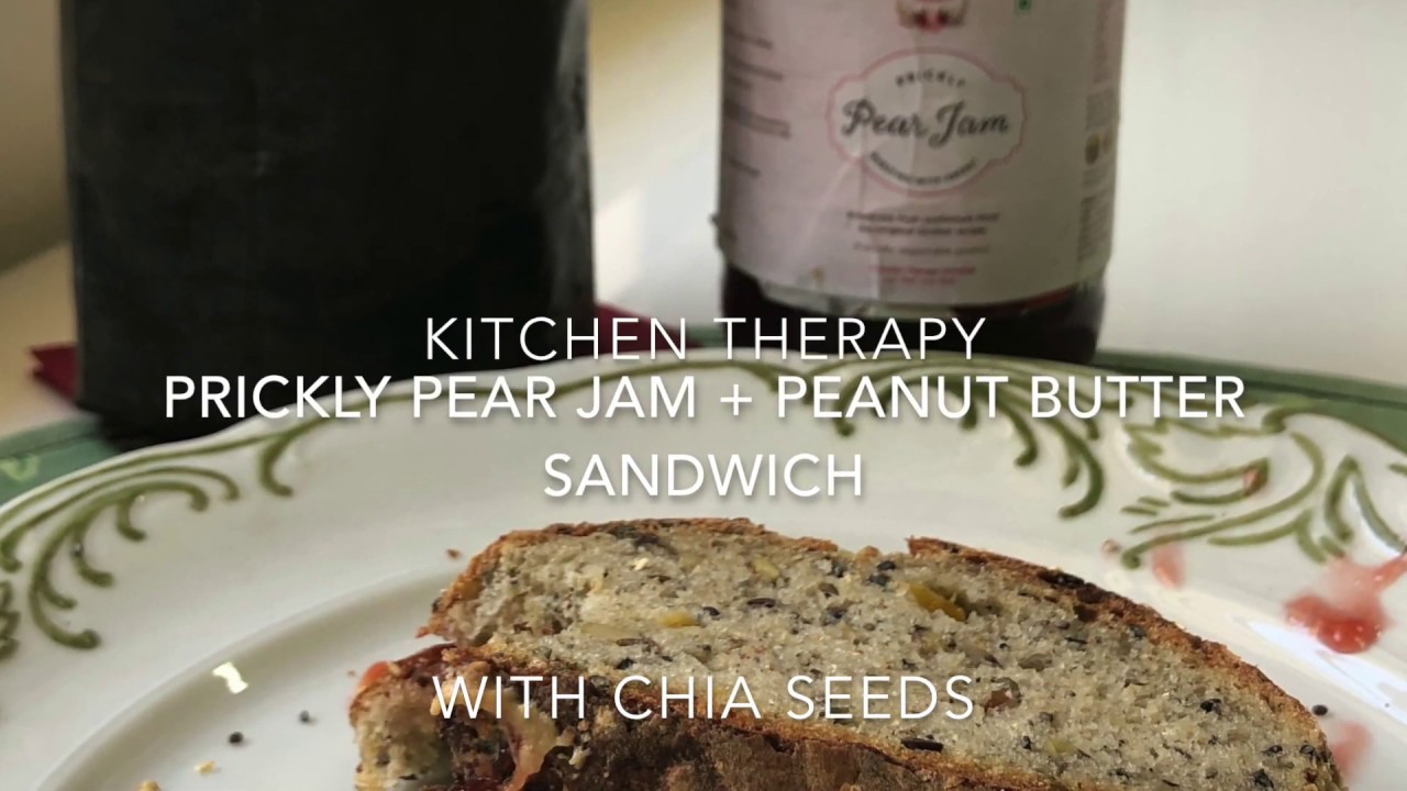 Prickly Pear Jam + Peanut Butter Sandwich by Kitchen Therapy