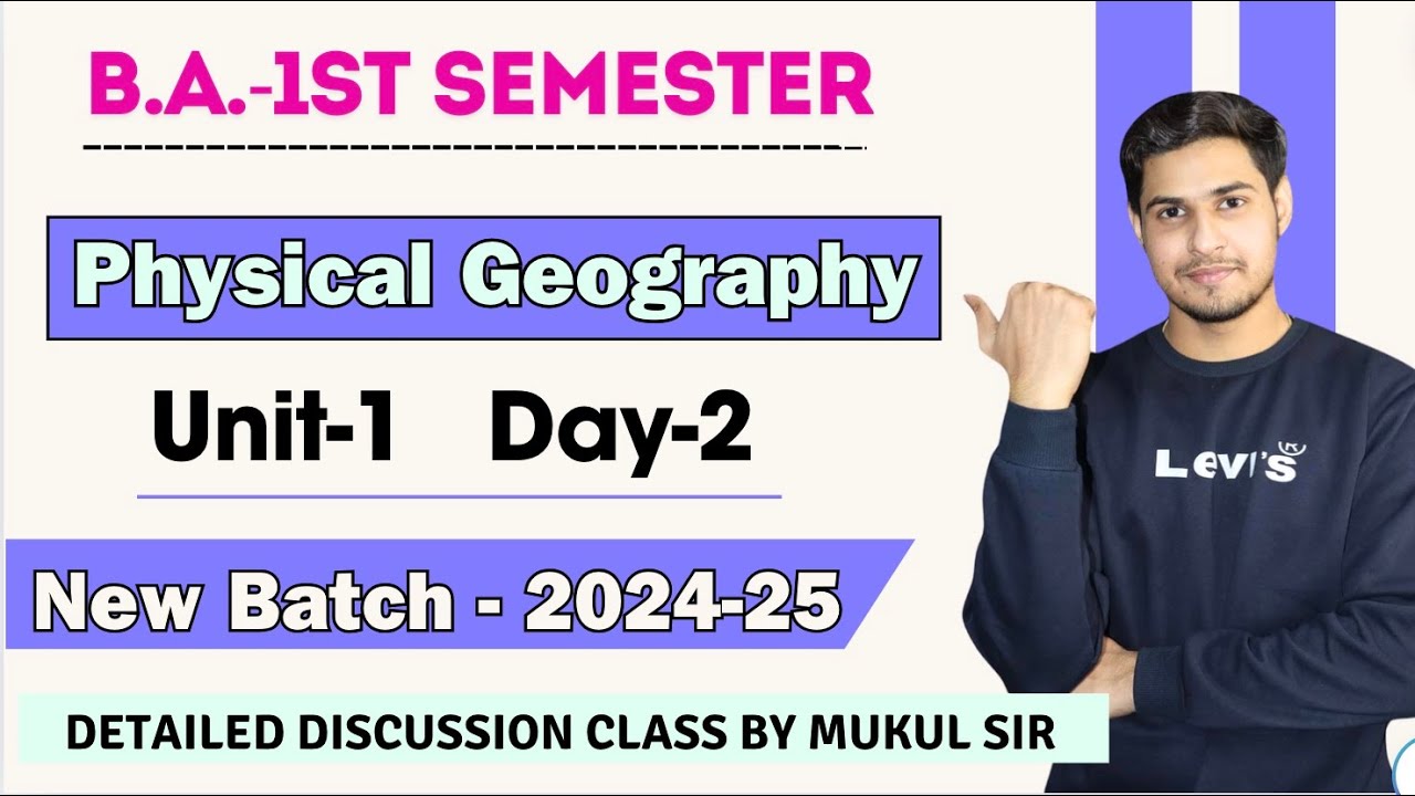 Day-2 || BA 1st semester Geography (Physical Geography - Geomorphology & Oceanography )#geography