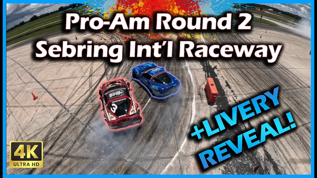 New Suspension on the C6! New LIVERY Reveal! Pro-Am Round 2 at Sebring with US Drift Circuit.