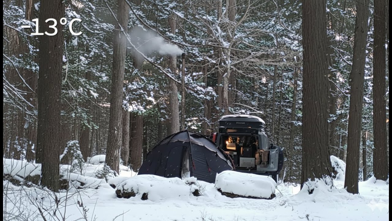 Survival at Everything FROZEN | WINTER CAMPING ALONE in a Extreme HOT TENT