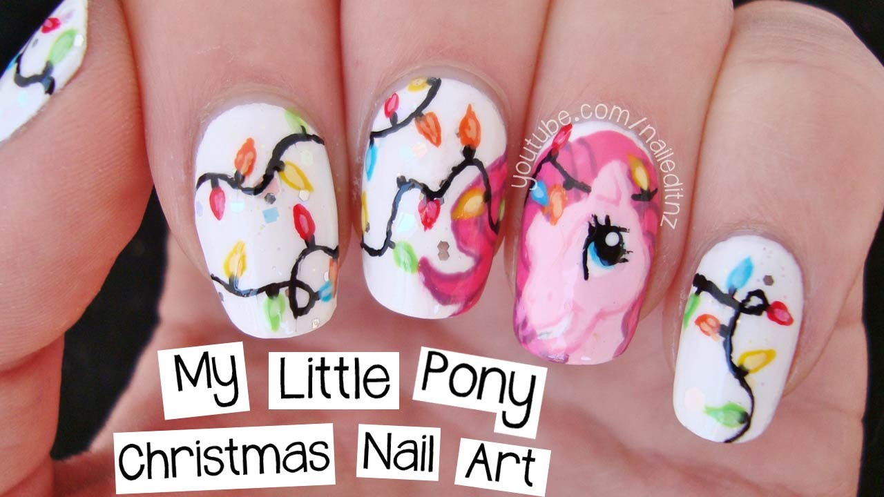Pinkie Pie Nail Art | My Little Pony Christmas || Nailed It NZ