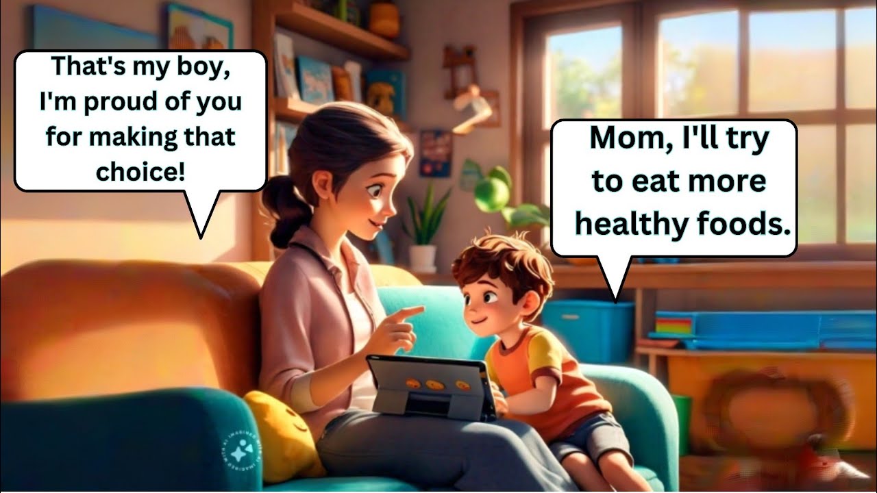 Mom Son Conversation About Healthy Food | Learn Good Habits And Avoid Junk food 