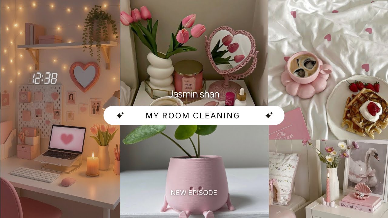 Cleaning 🧹 | My Room 🛏️ | aesthetic 🎀 #longvideo #aestetic #cleaning #room 