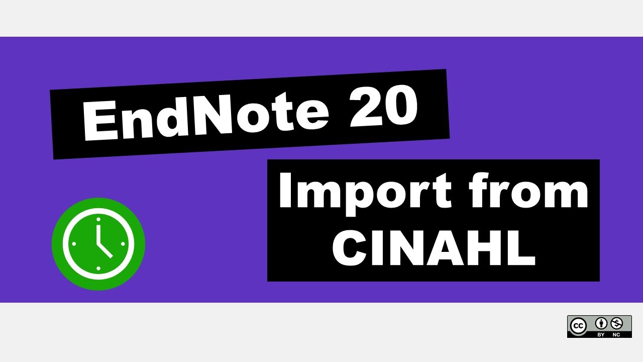 Import References into EndNote 20 from CINAHL | Five Minute Friday