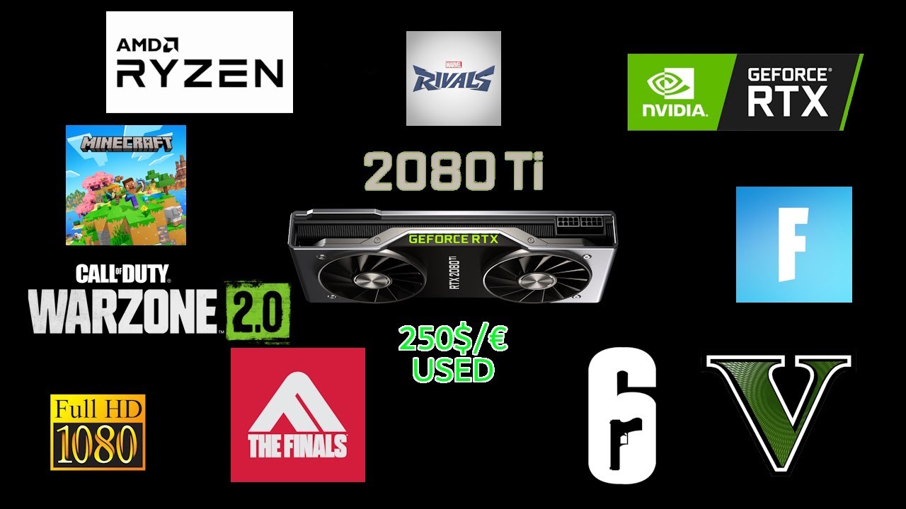 RTX 2080 Ti 11 Gb & RYZEN 7 9700X Benchmark (7 Games) (NO DLSS OR PERFORMANCE MODES!)