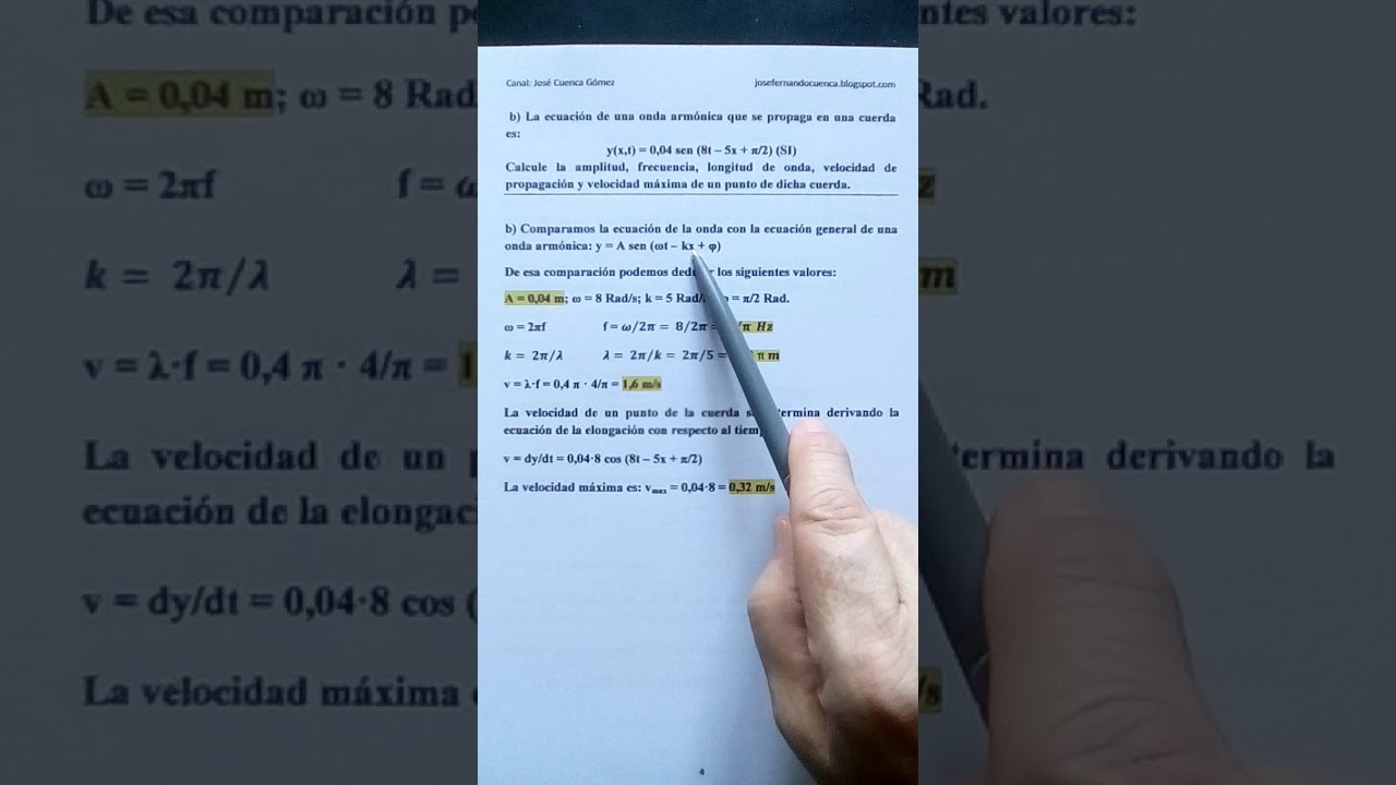 ONDAS 2. 2019. SELECTIVIDAD FÍSICA ANDALUCÍA. TITULAR SEPTIEMBRE. A. 3. José Cuenca.