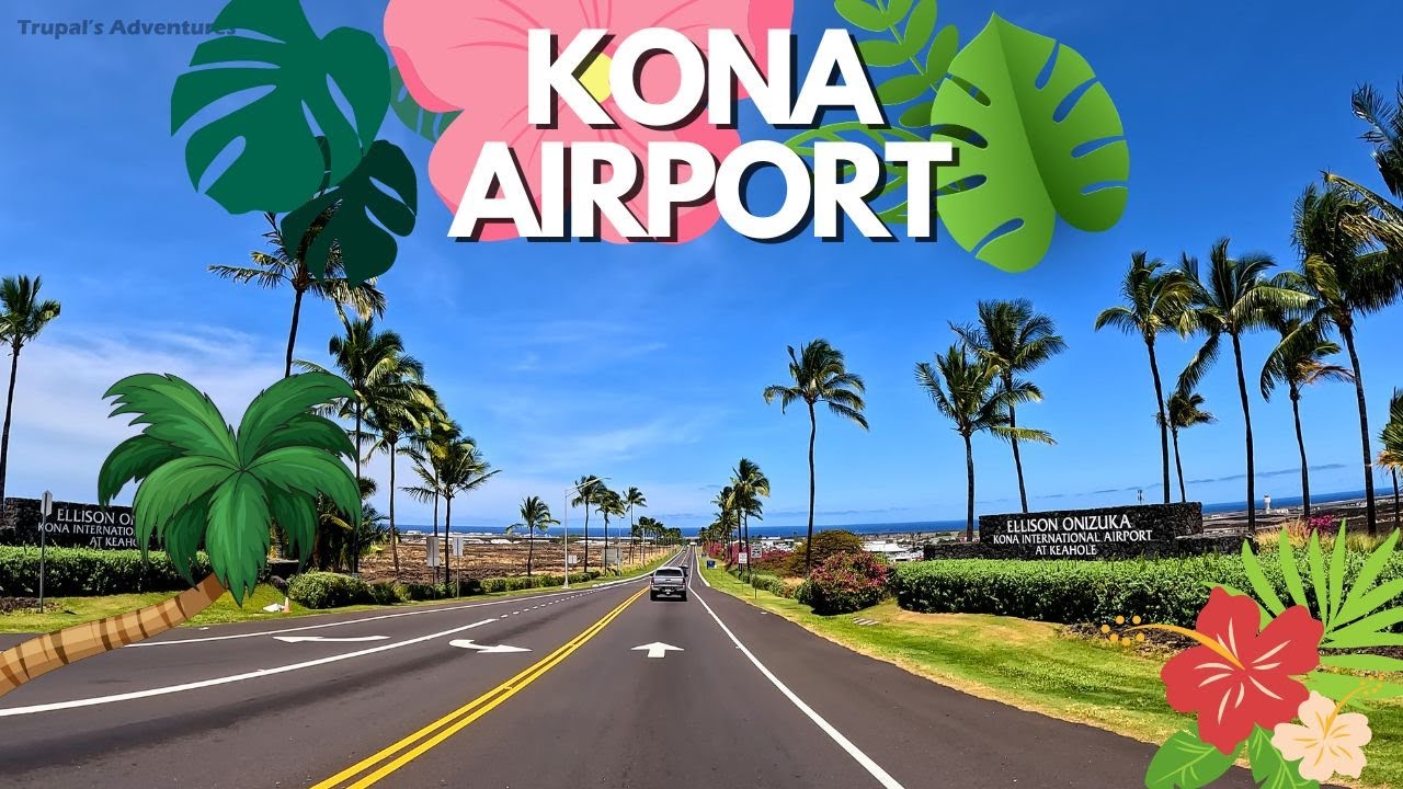 Driving From Kona City to Kona Airport - Hawaii, USA
