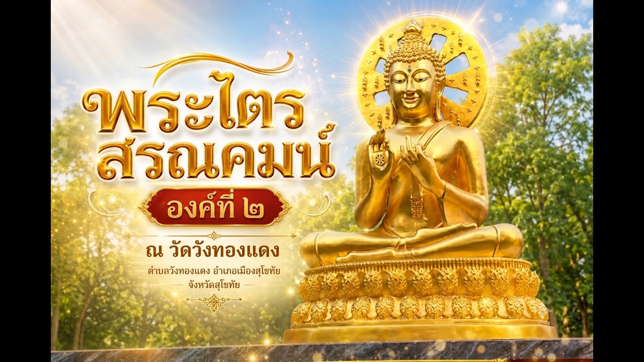 พระไตรสรณคมน์ องค์ที่ ๒ วัดวังทองแดง เมืองสุโขทัย