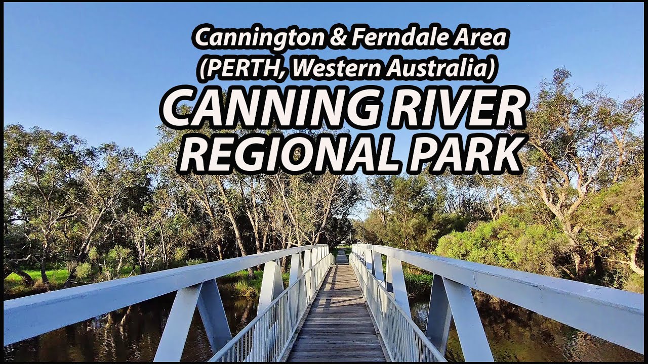 Walking Tour [4K]: along Canning River Regional Park through Cannington and Ferndale area (Perth)