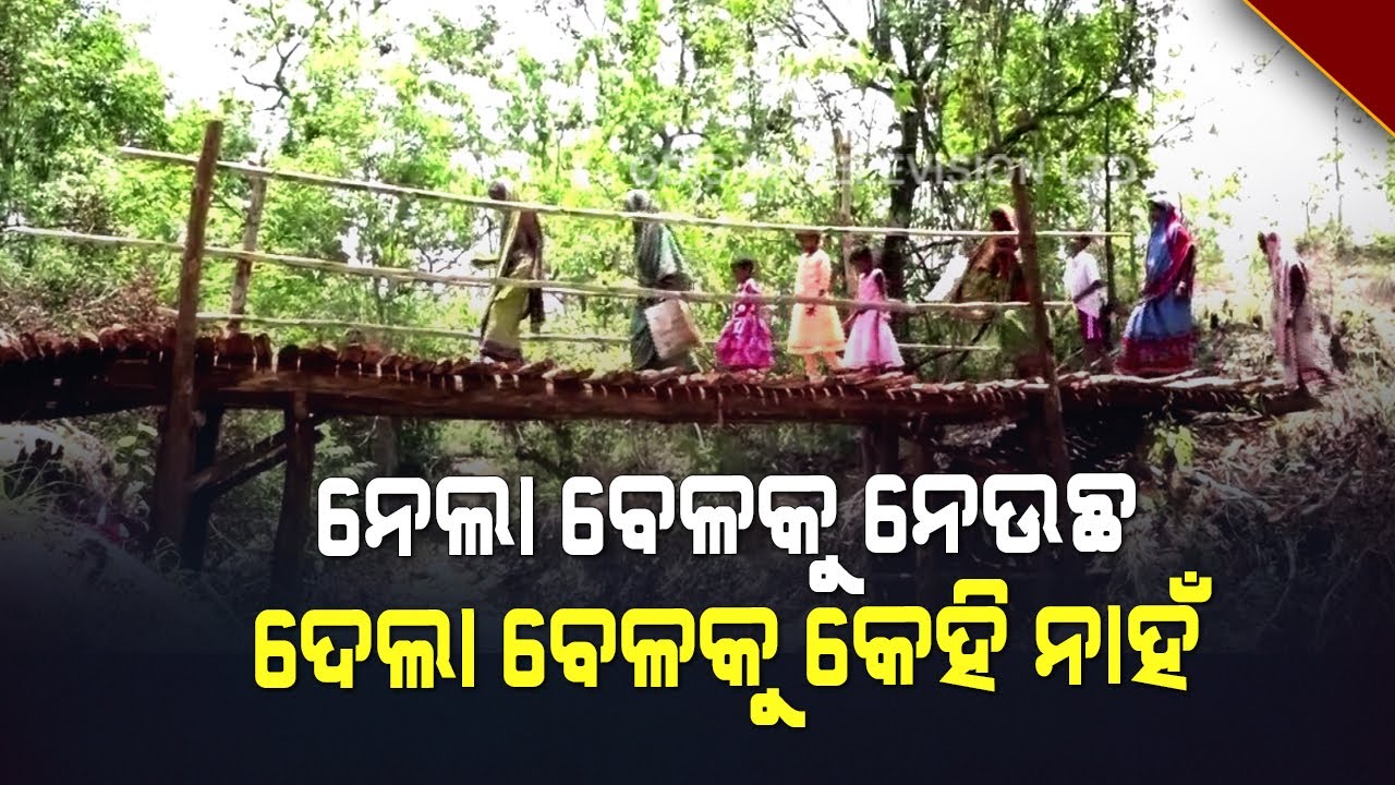 Special Story | Ganjam | Ignored By Govt, Villagers Make Bamboo Bridge On Their Own