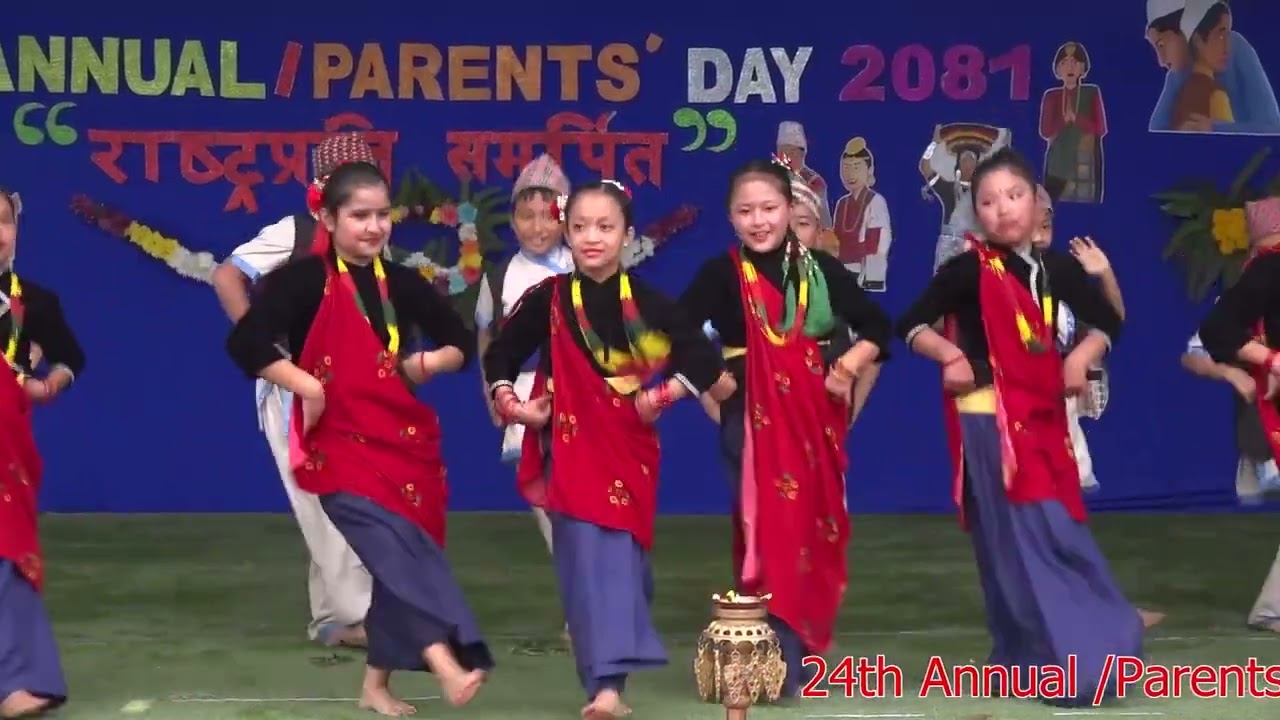 West Wing Secondary School 24th Parents' Day 2081 Class IV Rukumi kot dance