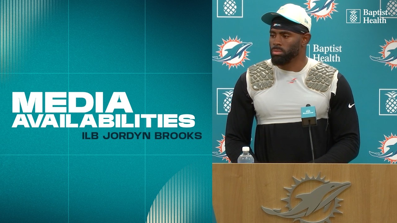 ILB Jordyn Brooks meets with the media | Miami Dolphins