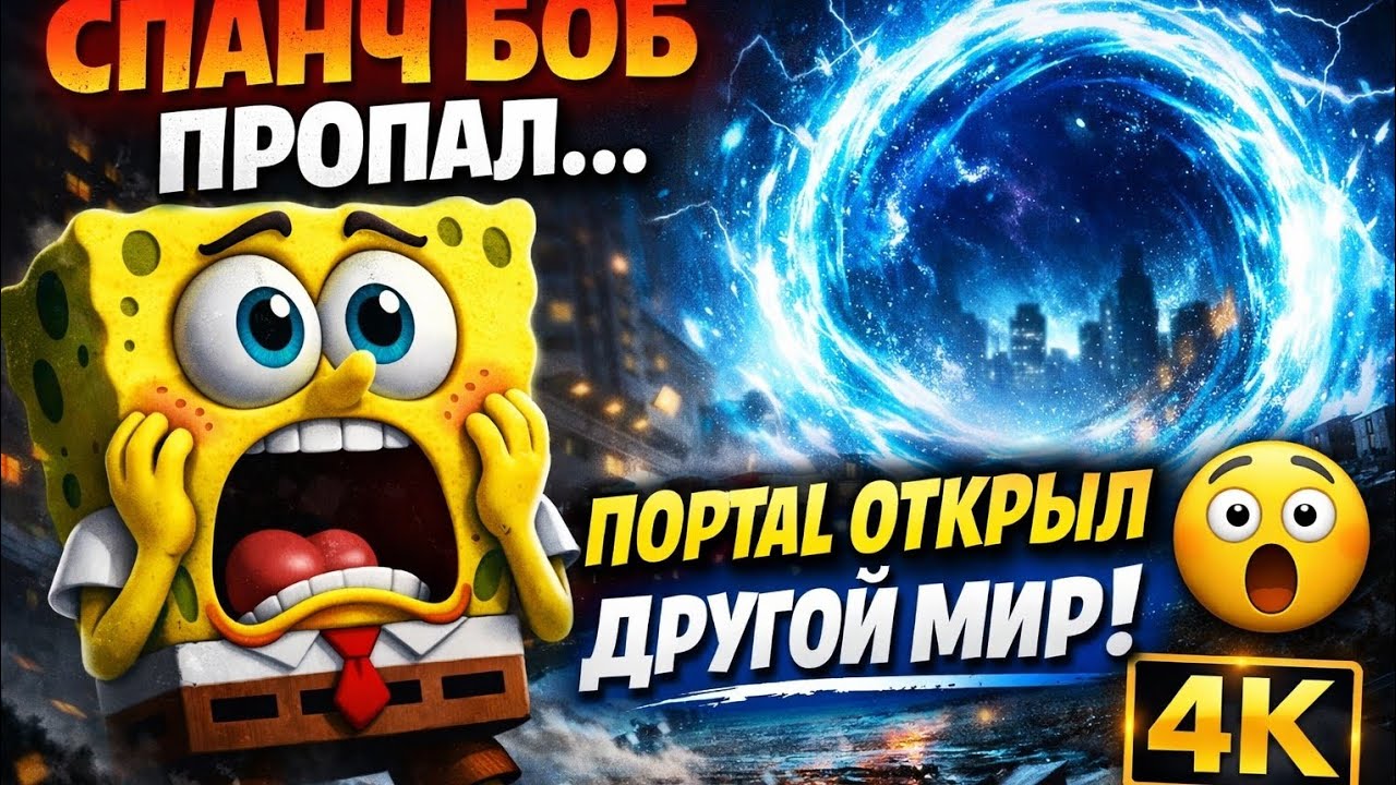 ЧТО ЕСЛИ СПАНЧ БОБ ПОПАЛ В ДРУГОЙ МИР?! 😱 Портал открылся… (4К МУЛЬТИК)»
