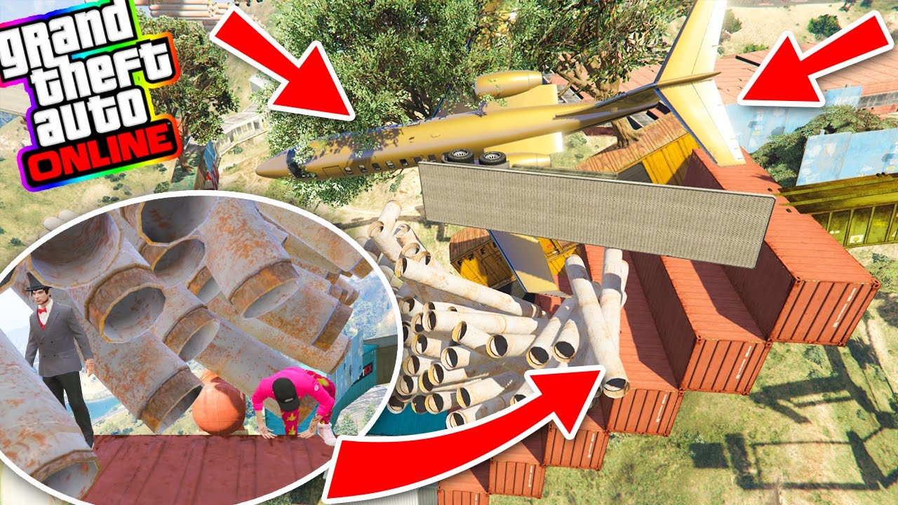 Gta 5 ITA - Un aereo in caduta libera nelle deathrun! - W/SpJockey